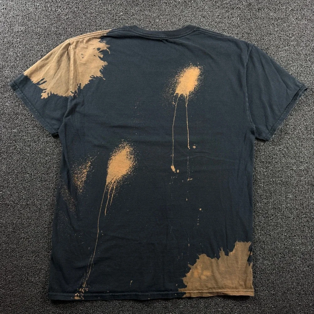 Metallica Master of Puppets Bleach Splatter Graphic T-Shirt Men's Large Black‎